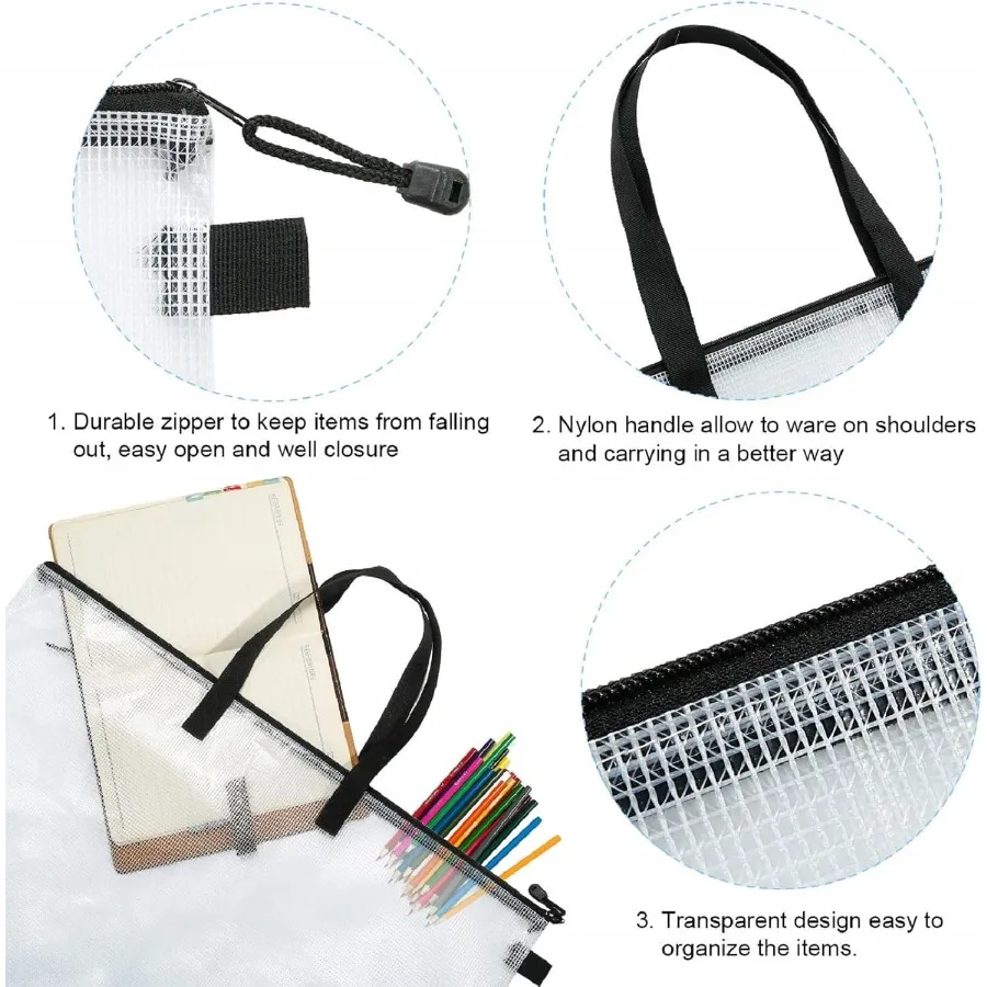 19 x 25 인치 투명 포스터 보관 가방 손잡이와 지퍼 포함 아트 포트폴리오 페인팅 디스플레이 스크랩북 게시판용
