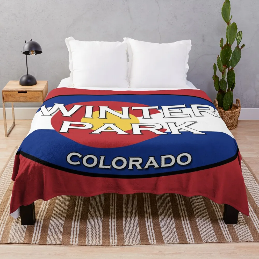 

Winter Park Colorado, Colorado State Flag Design Throw Blanket cosplay anime Cute wednesday Blankets