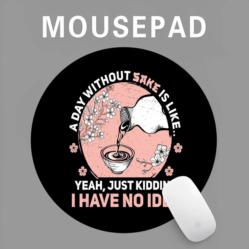 Japanese Sake MouseSub INS Tide Round Keyboard Polymères, Table, Students, Cabinet, Gamer, Desktop, Cup, Mats, DeskSub, Home Decor