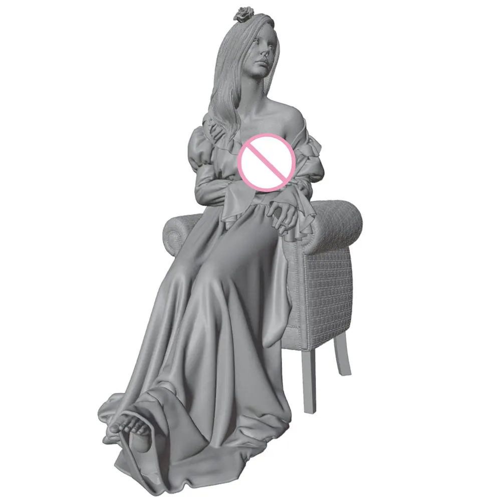 75/100/120/150mm Sexy Girl Resin Model Kits GK Miniature 3D Printed Gray Model Figurine DIY Doll Model Unassembled And Unpainted