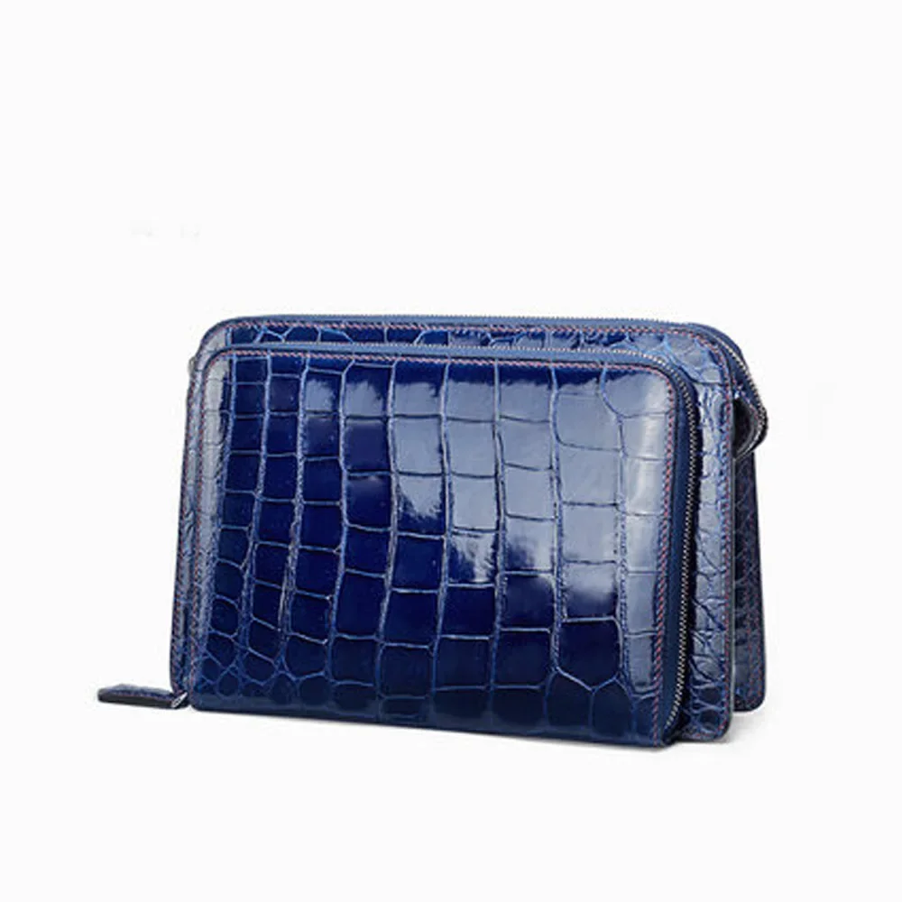 Gete krokodil handgemaakte dameshandtas Heren lederen zakelijke vrijetijdshandtas met grote capaciteit