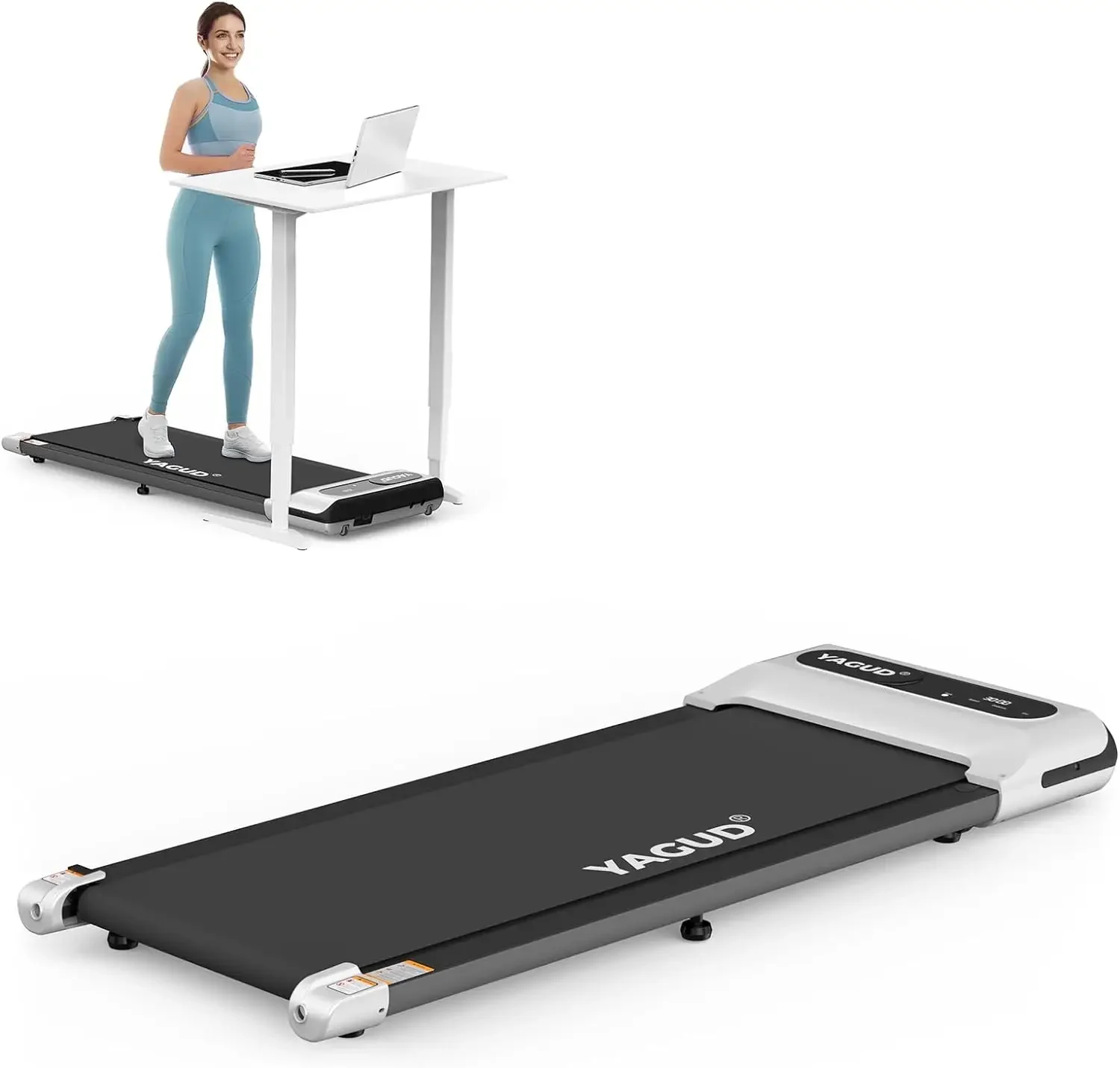 Under Desk Treadmill, Walking Pad for Home and Office, 2.5 HP Portable Walking Jogging Running Machine