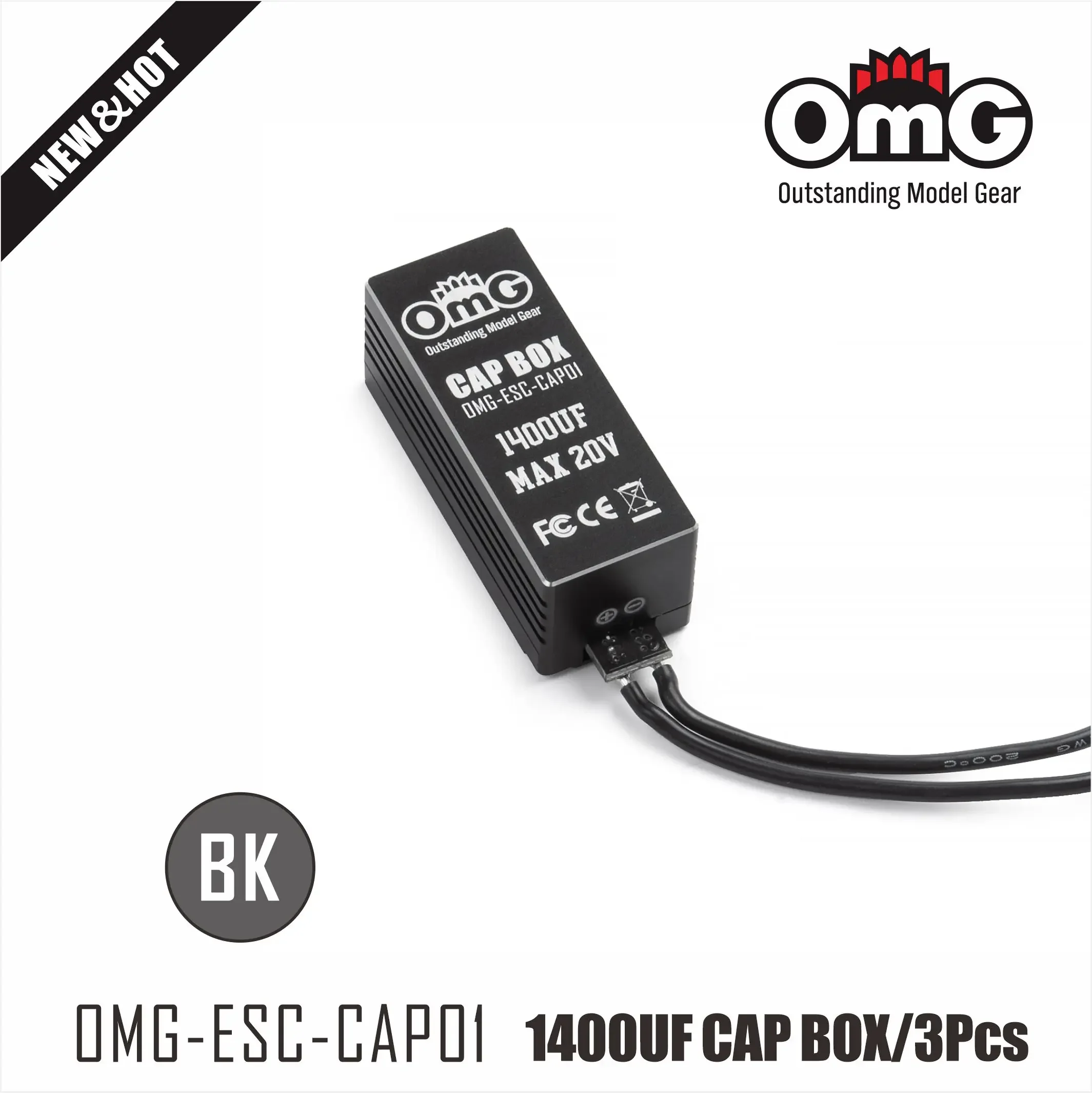 1 قطعة OMG 1400 فائق التوهج OMG-ESC-CAP01 Max20V غطاء صندوق عكس حماية فائقة منخفضة مقاومة ومكافحة عكس اتصال مكثف وحدة