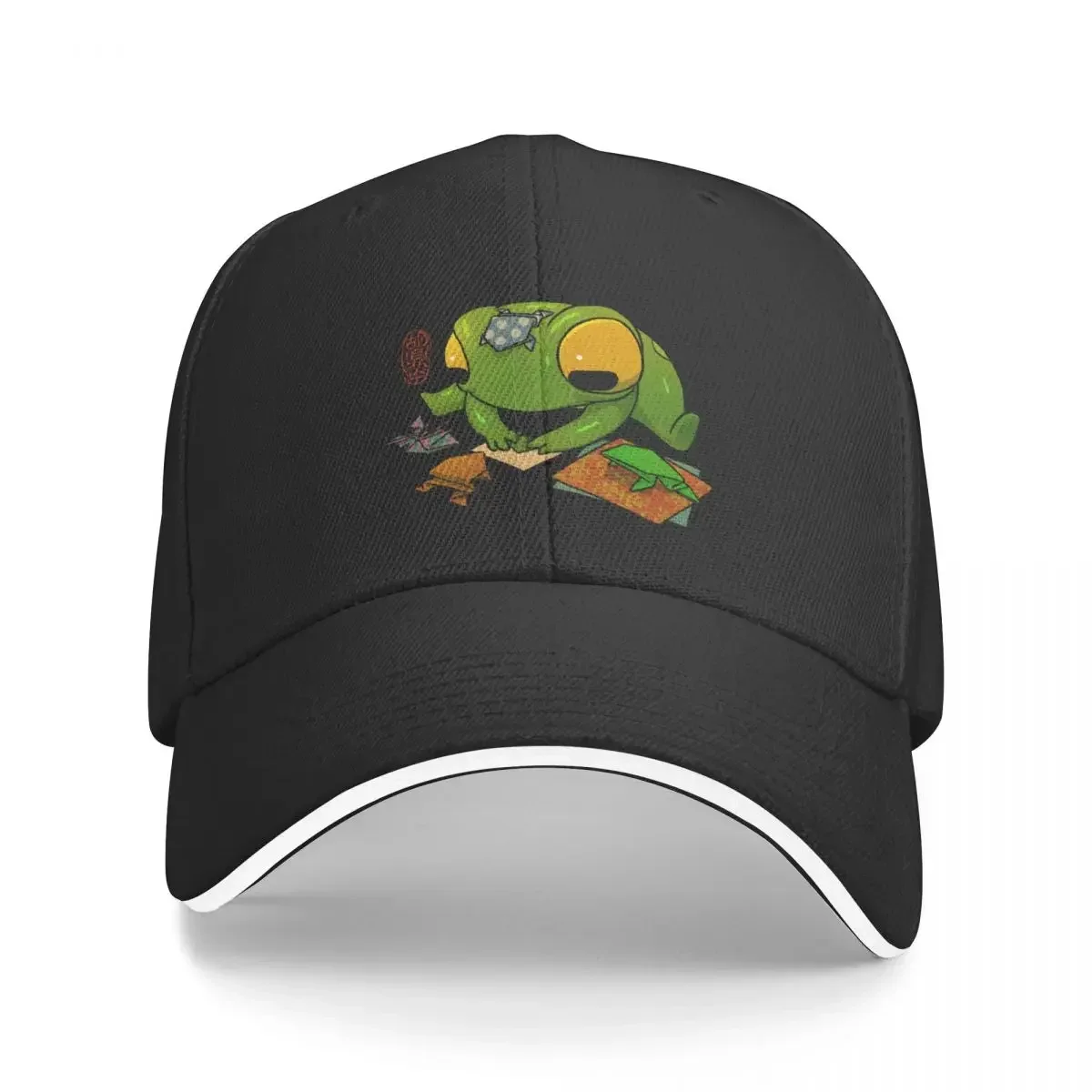 

cute frog making origami artwork asian style Baseball Cap black derby hat tea Hat Hat Baseball Cap Men's Women's