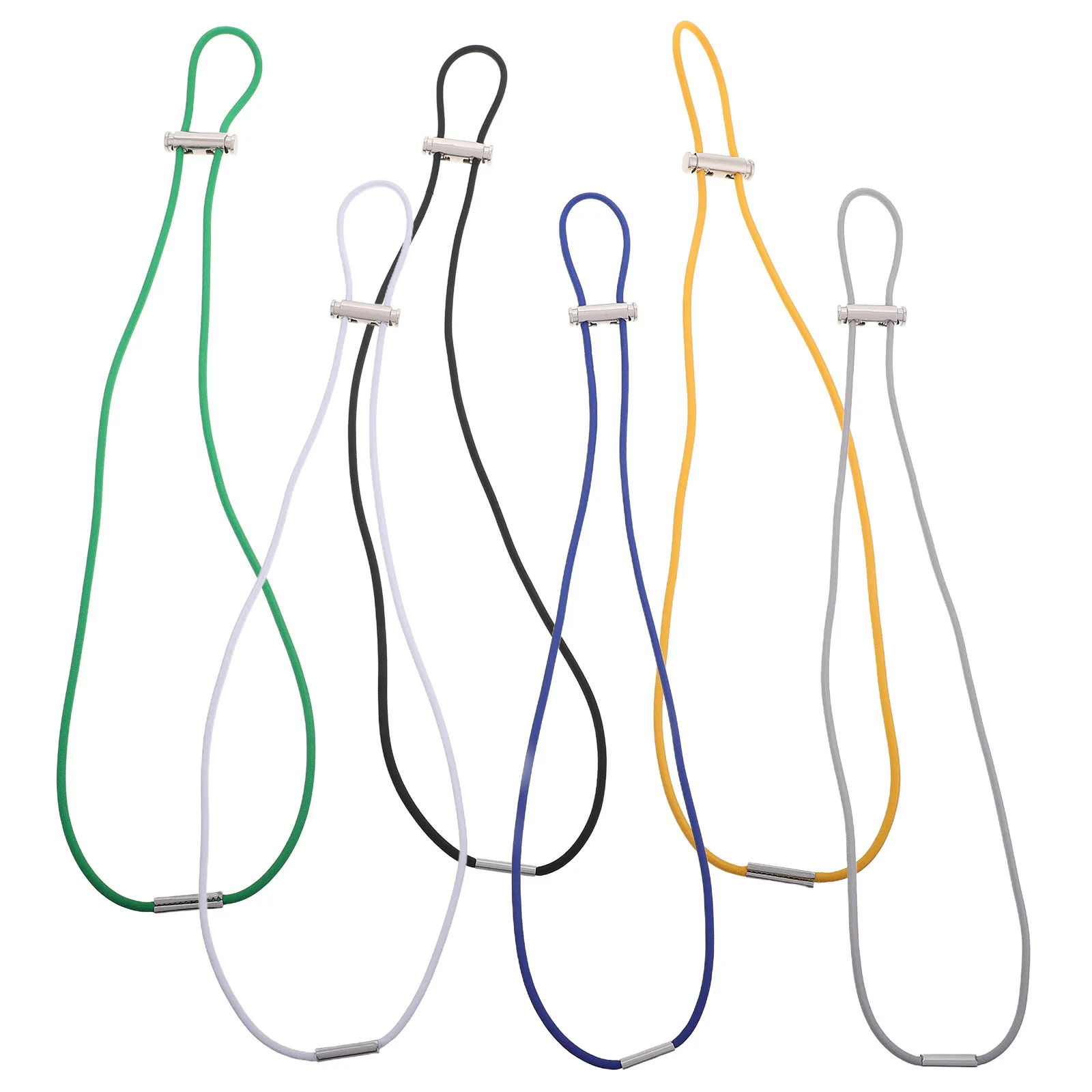 

6Pcs Adjustable Elastic Trash Can Bands Matte Finish Anti-Slip Garbage Bag Fasteners for Home Office Bin