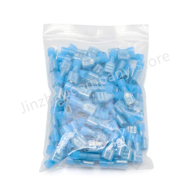 10/50/100pcs Nylon Wire Connector Female Nylon Electrical Wiring Connector Insulated Crimp Terminal Spade Red Blue Yellow FDFN