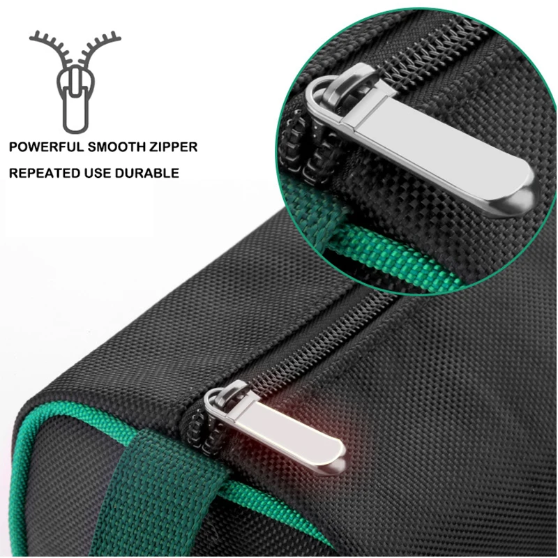 Kit de herramientas multifuncionales de mano, bolsa de almacenamiento portátil de tela Oxford gruesa, impermeable y resistente al desgaste