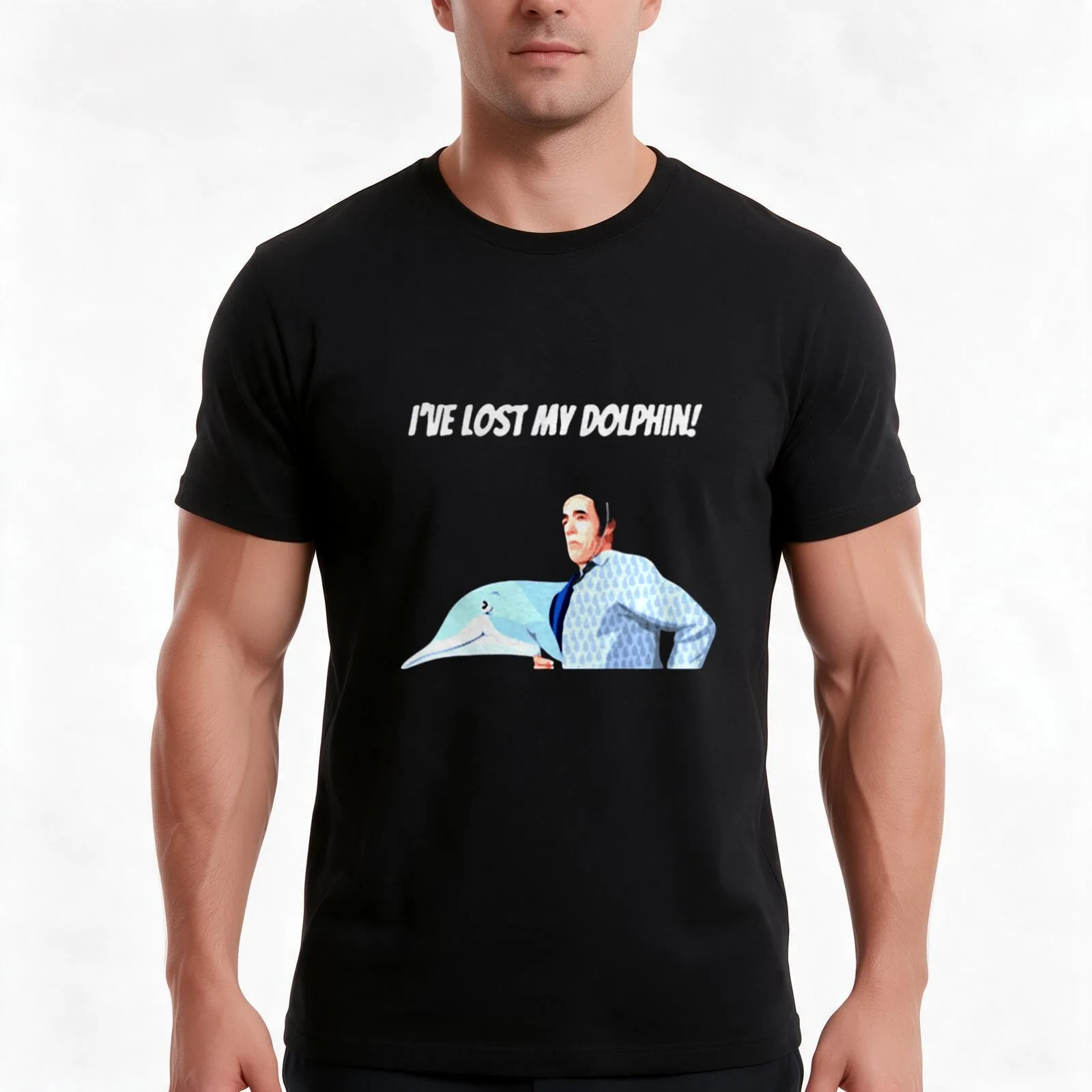 Trigger I’ve Lost My Dolphin T-Shirt Summer Casual Cotton Tee Oversized Streetwear Tops Vintage Graphic Print 100% Cotton