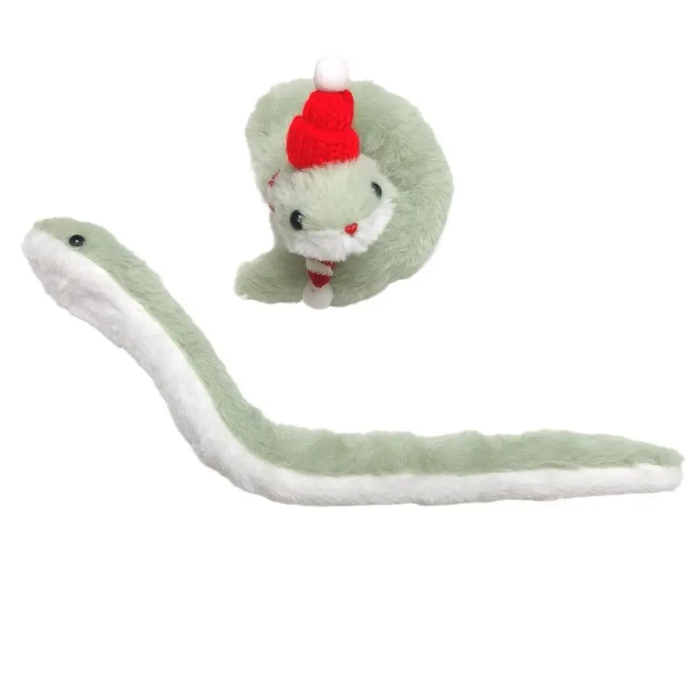 Peluche Anno del Serpente Peluche Avvolgere il Braccio Piccolo Serpente Serpente Farcito Peluche Bambola Kawaii Cartoon Serpente Verde Animale Bambola