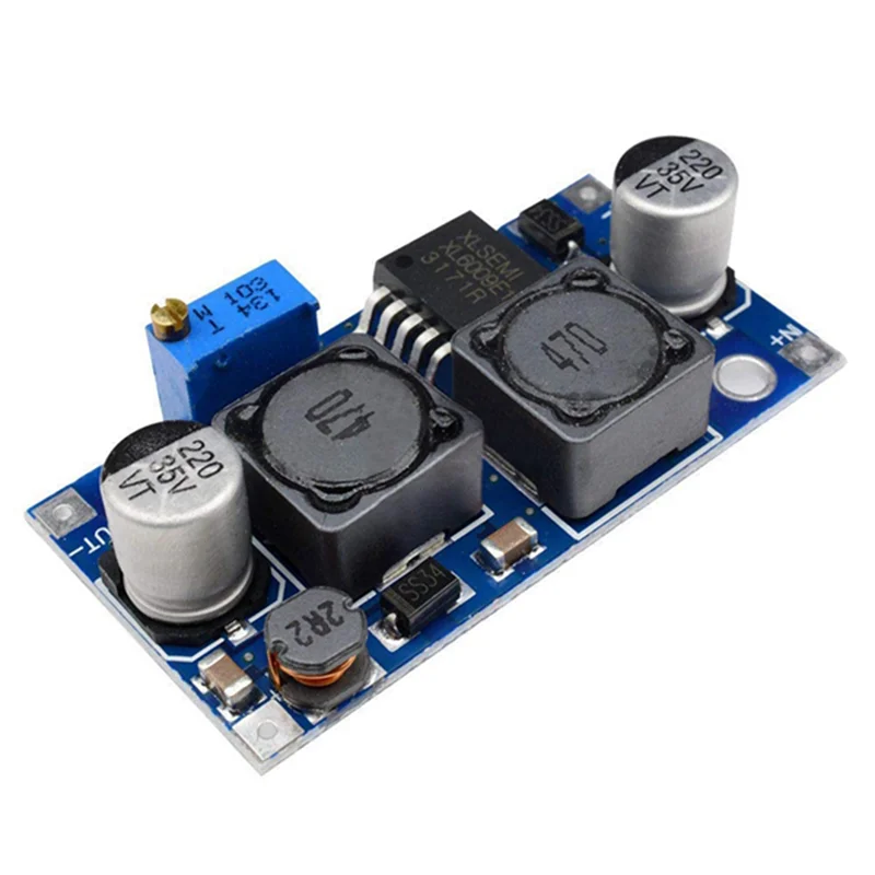 2Pcs Adjustable DC-DC Buck Boost Converter Automatic Wide Voltage Regulator XL6009 Voltage Module