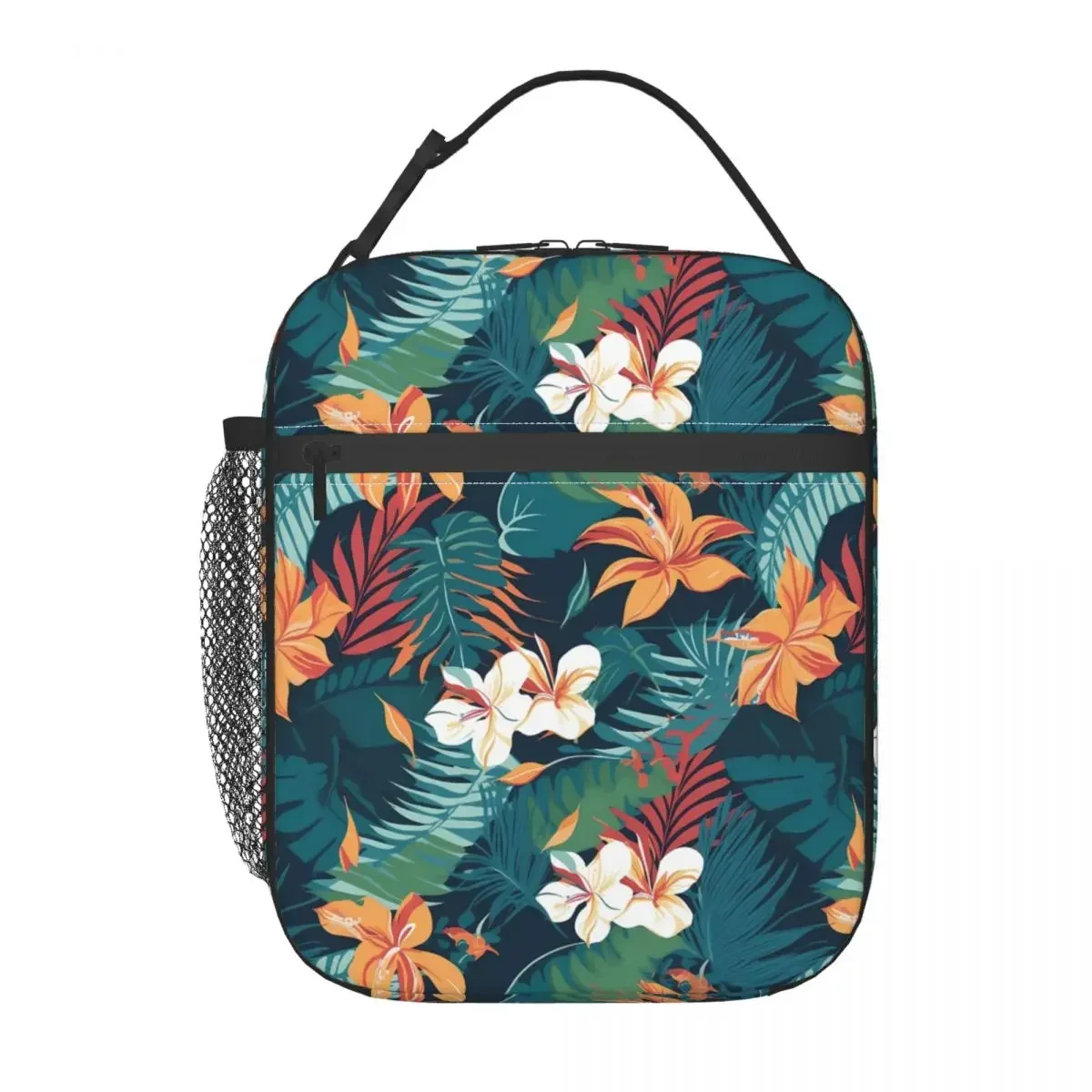 

Insulated Lunch Bags Tropical Floral Lunch Bag Leaf School Lunch Box For Women Waterproof Insulated Cooler Bag Christmas Gift