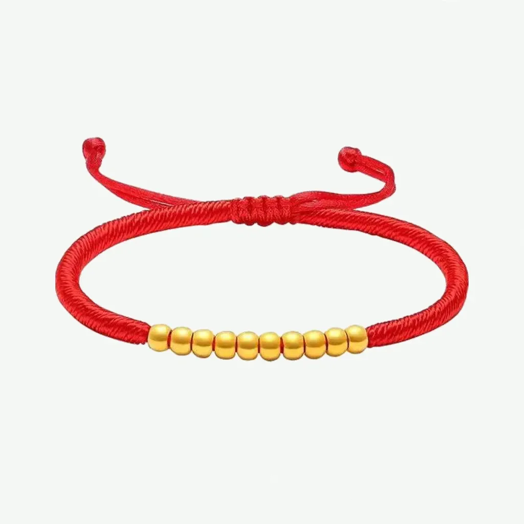 Echte 18K Gouden Kralen Armband Au750 Kleurrijk Voor Jongens En Meisjes Baby Cadeau Boetiek Sieraden B0032