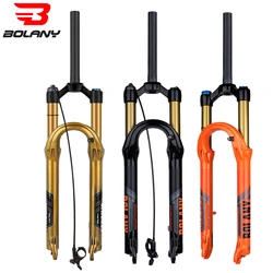 BOLANY Bike Air Fork 27.5/29inch 120mm Travel Oil Air Suspension Lightweight Magnesium Alloy Quick Release Bicycle Fork