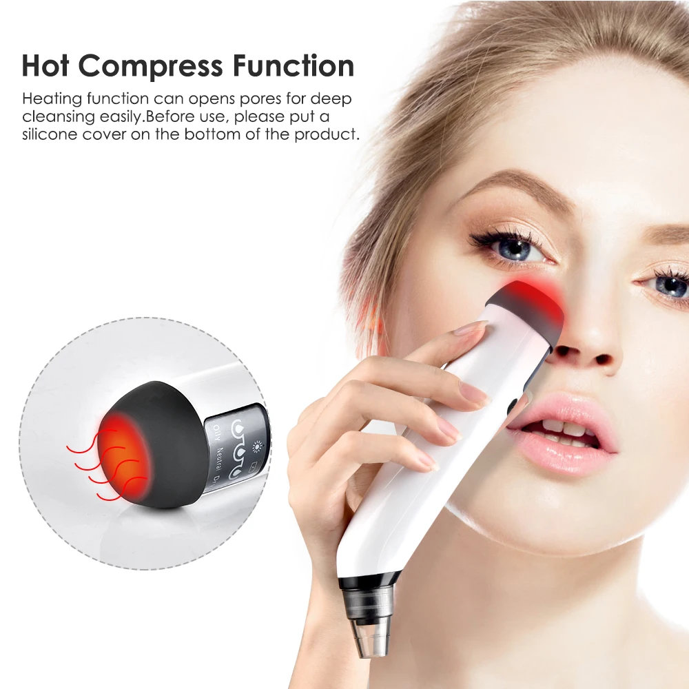 Blackhead Remover Vacuum Electric Nose Beauty Face Deep Cleansing Skin Care Vacuum Black Spots Acne Pore Cleaner Pimple Tool