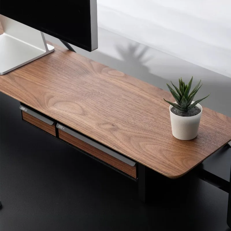 Wooden Storage Box Office Desktop Storage Tray Modern Multifunctional Square Organize Boxes Computer Storage Rack Accessories