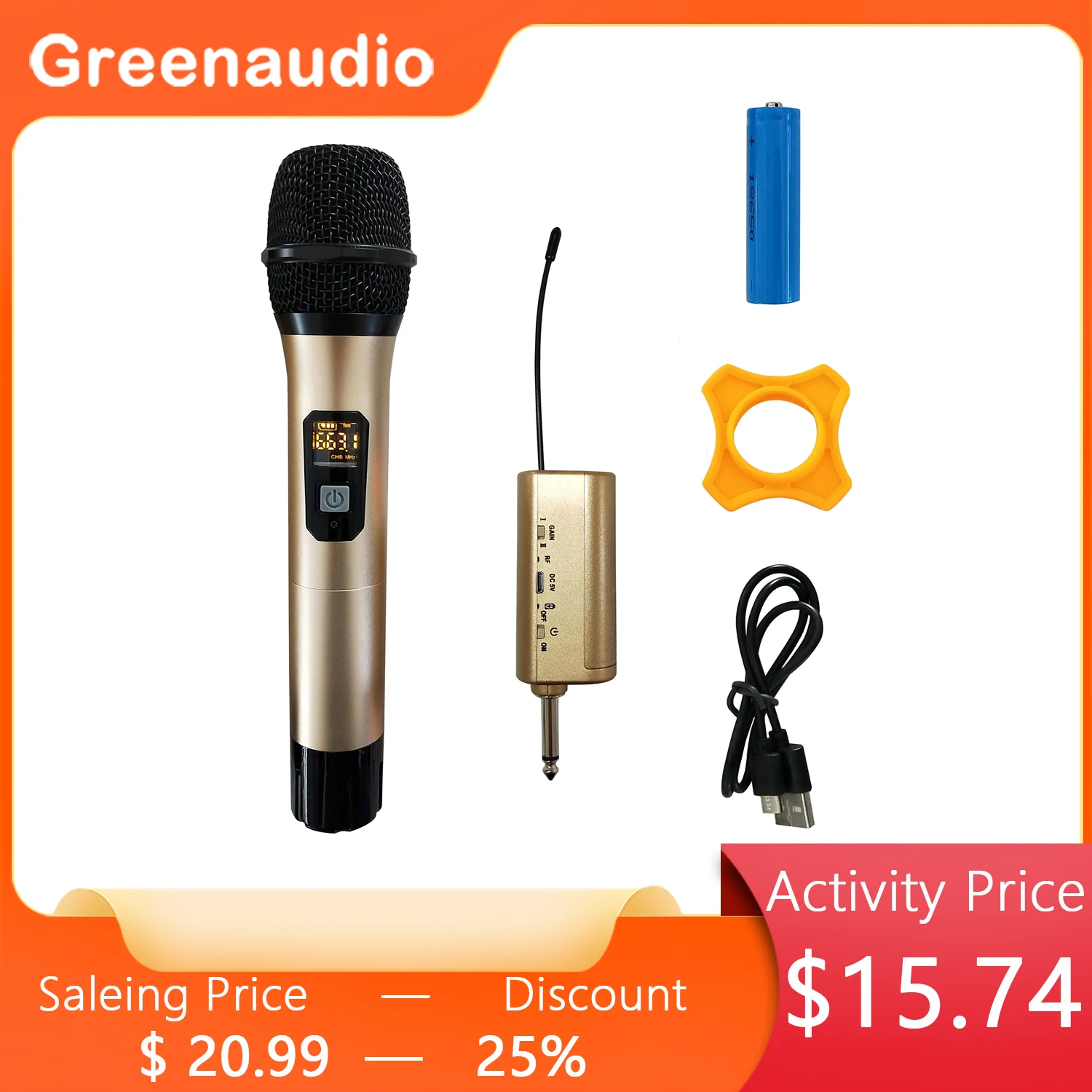 

GAW-009A Professional wireless microphone PC conference universal receiver for home karaoke stage performance