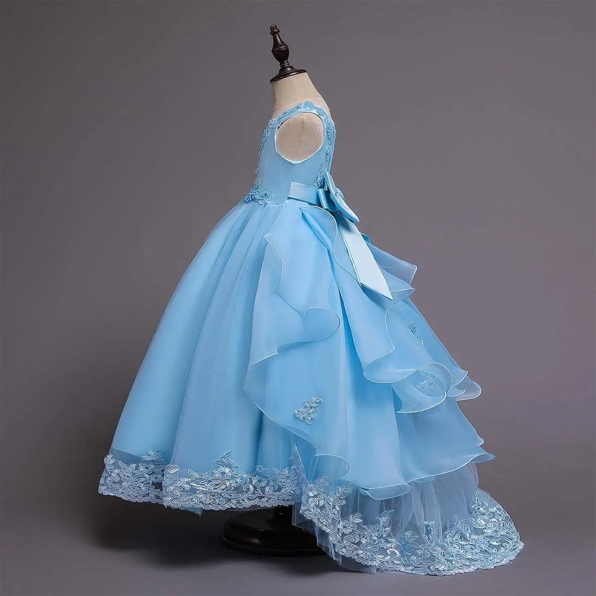 Flower Girl Dress Princess Fluffy Chiffon Dress,Bridesmaid Wedding,Communion BirthdayParty Celebration,Maxi Children's Ball Gown