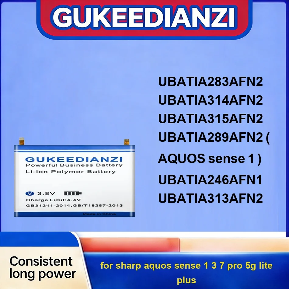 

UBATIA314AFN2 UBATIA246AFN1 UBATIA313AFN2 2500-5500mAh Mobile Phone Battery For Sharp Aquos Sense 1 3 7 Pro 5G Lite Plus