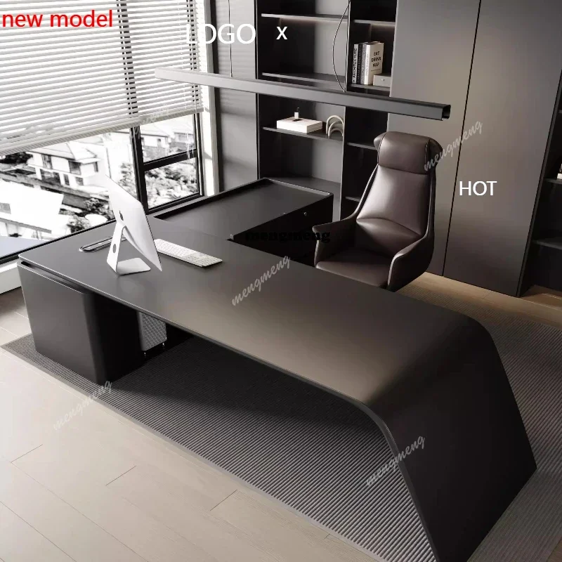 

H132 Nordic With Drawers boss computer desk high-end atmospheric office desk Luxury study Gaming desk Work desktop Office WorkDe