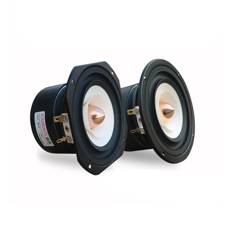 4 Inch Full Range Speaker Cast Aluminum Cone Frame Fever Speaker HIFI Human Voice Woofer Horn Good Desktop Car Speaker