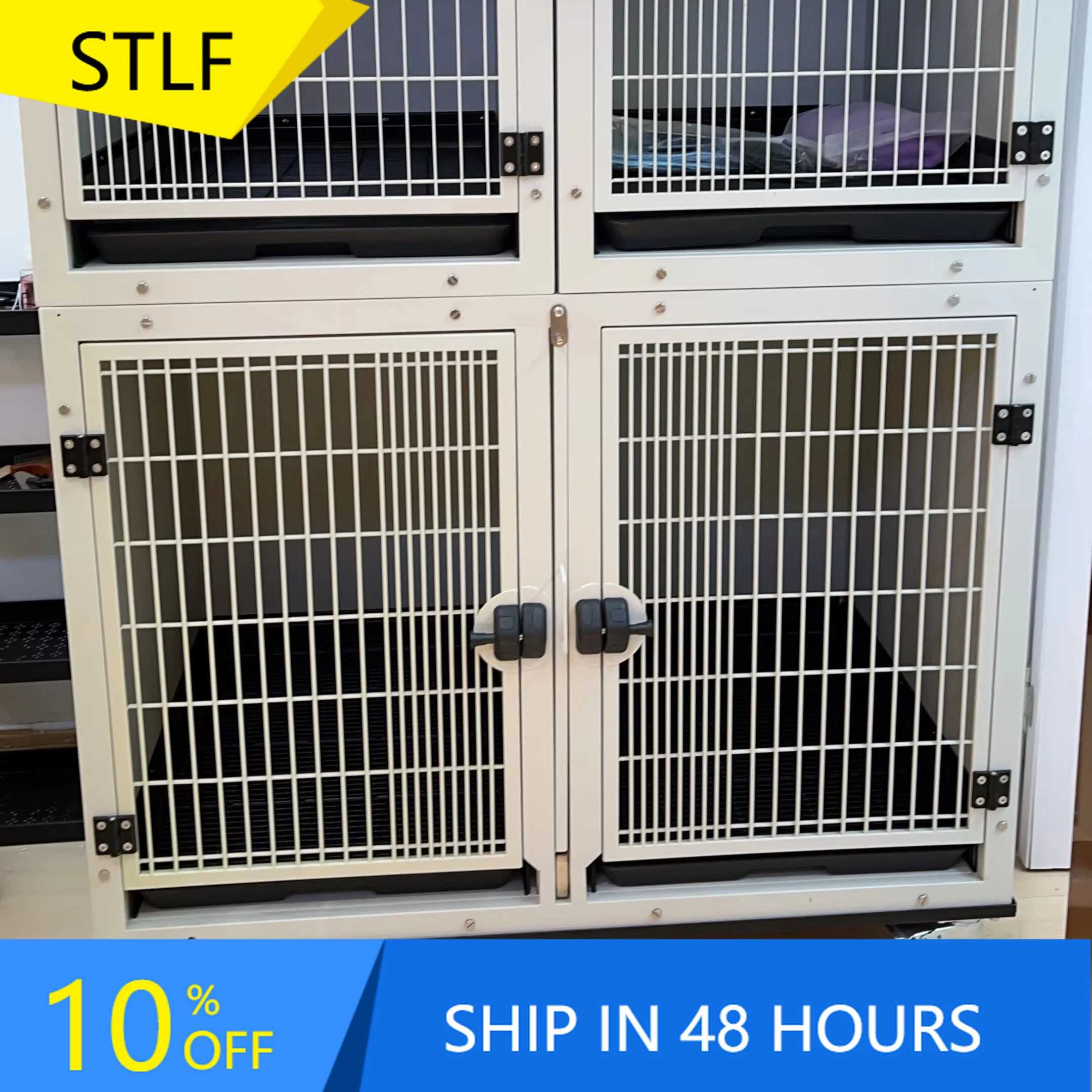 

STLFDogs Application and Pet Cages Carriers Houses Type Dog Crate Cage Kennel Heavy Duty Powder Coating Pet Cage