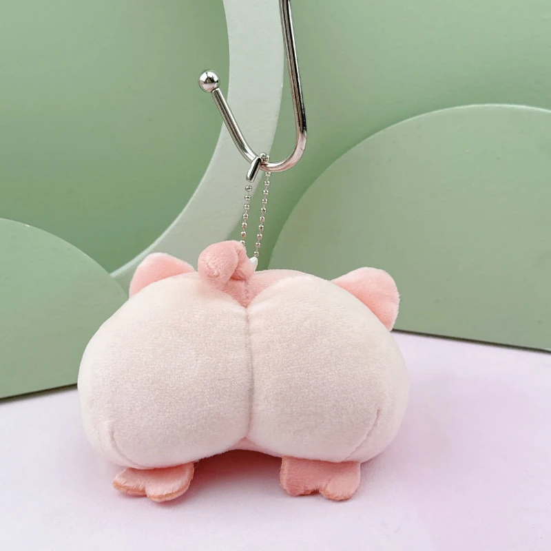 Kawaii แมวสุนัขก้นตุ๊กตาพวงกุญแจน่ารักสัตว์กระเป๋าเป้สะพายหลังจี้น่ารัก Fidget ของเล่นลดความเครียดตุ๊กตาของขวัญวันเกิด