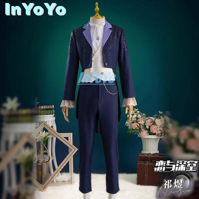 InYoYo Rafayel Cosplay Costume Love and Deepspace Combats Handsome Uniform Men Halloween Party Daily Outfit Game Suit S-XXL New