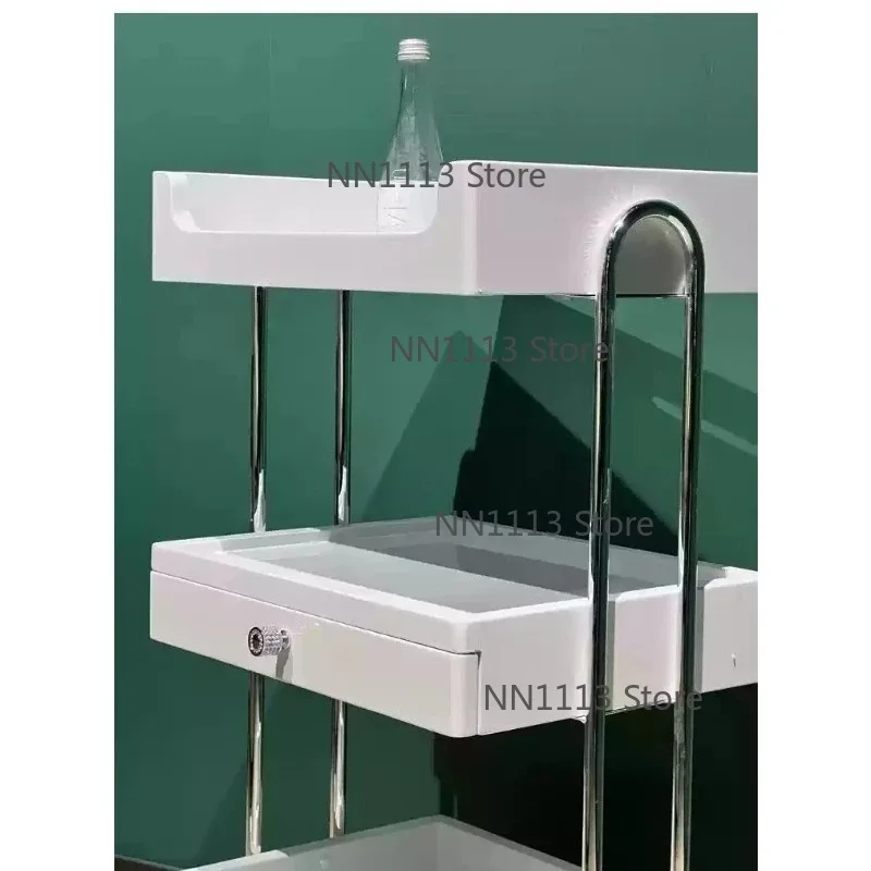 Wooden Tool Cart for SPA Club Management Special Storage Shelf Organization for Home Garden Tools on Wheels