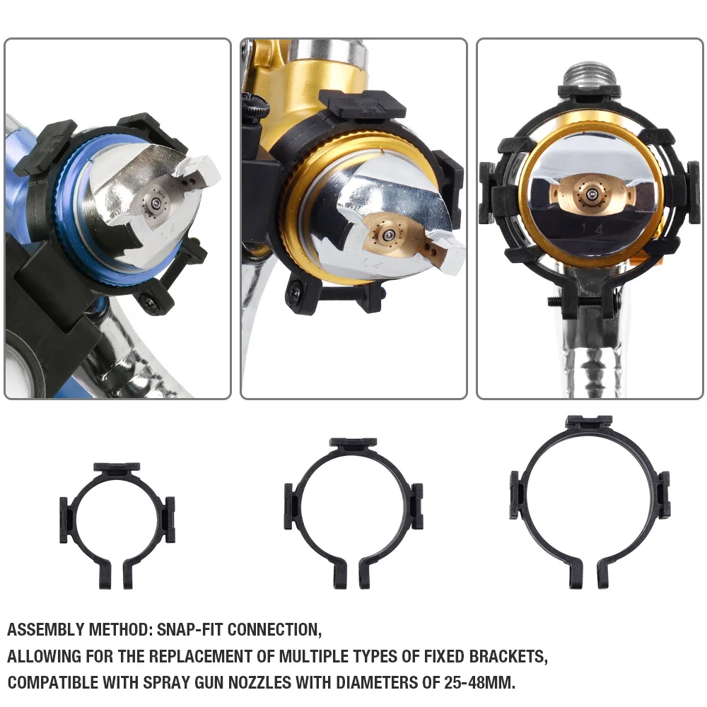 Household Spray Gun Light USB Charging Lighting Tool Spray Gun Light, Three Colors Adjustable, For 25-48mm Nozzle Diameter
