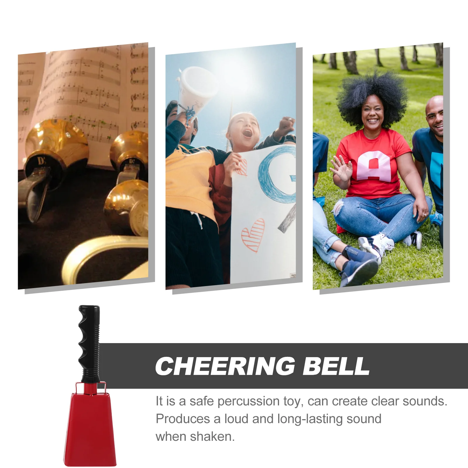 2 Pcs Service Bell Football Cow for Games Sporting Events Loud Metal Bells