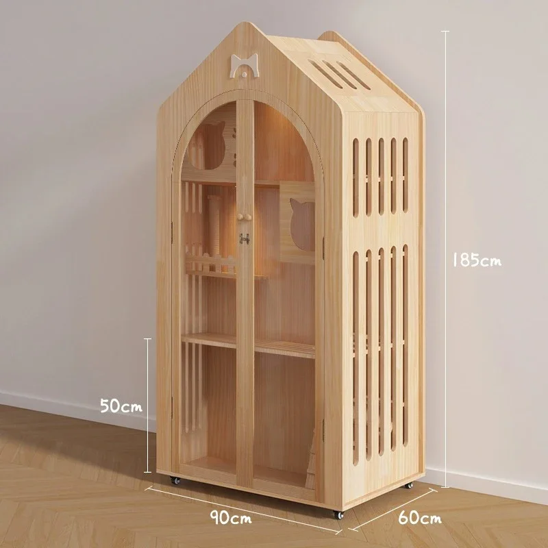 Integrated Cat Cage Pet Villa Toilet Oversized Indoor Home Castle Cat House Luxury Room Counter Customization Cat Nest Showcase