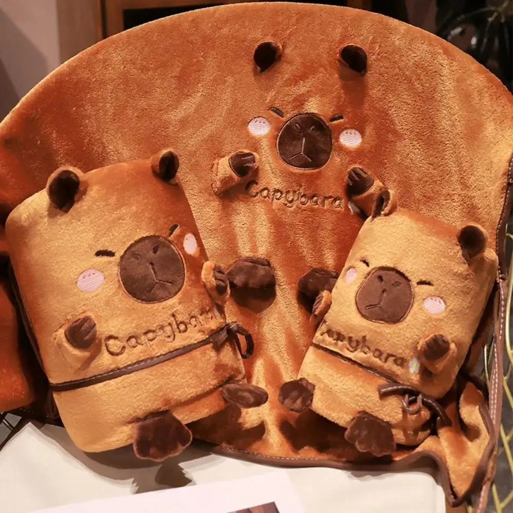 

Wearable Capybara Blanket Oversized Warm Capybara Flannel Blanket Hooded Cape Soft Capybara Plush Roll Mat Bedding Supplies