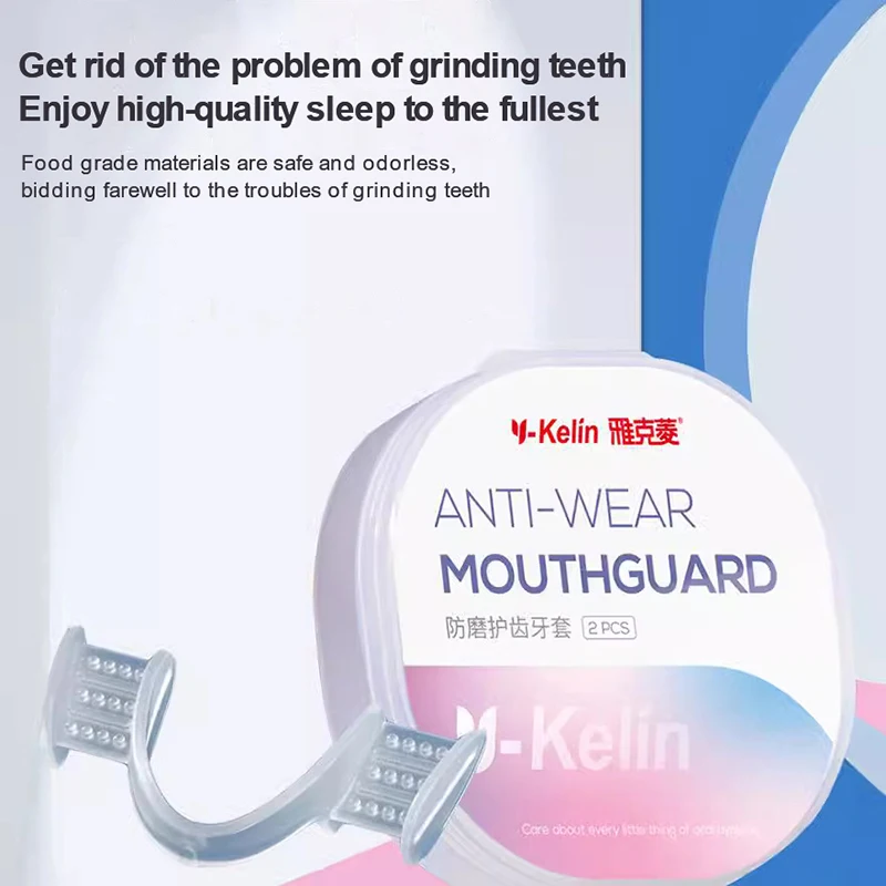 Mouth Teeth Guard For Teeth Grinding 2Pcs/Box Dental Night Rubber Protection Mouth Guard Mouth Clenching Guard For Grinding