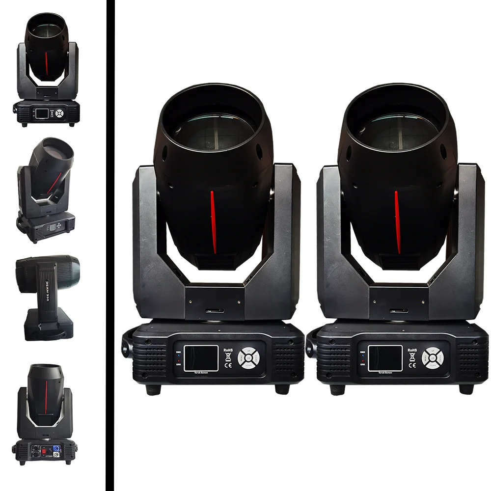 Feixe 17R 350W Moving Head Stage Light, DMX Beam Wash, Zoom Light para DJ, Bar Party, evento de concerto, casamento, Flycase, Roadcase, 2pcs por lote