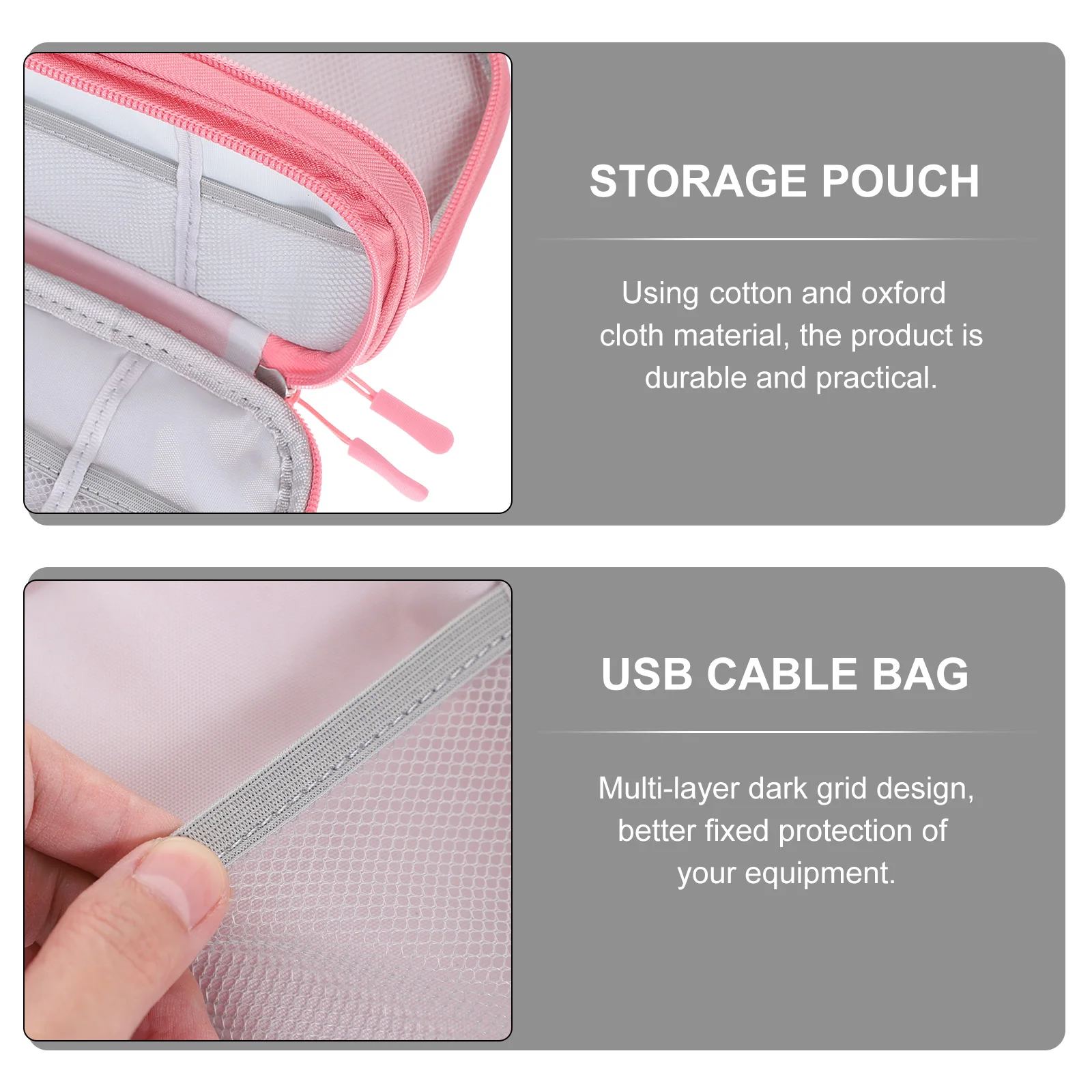 

Portable Digital Accessories Storage Bag Organizer for Cables Chargers Power Adapters Travel Home Use Compact Lightweight Cord