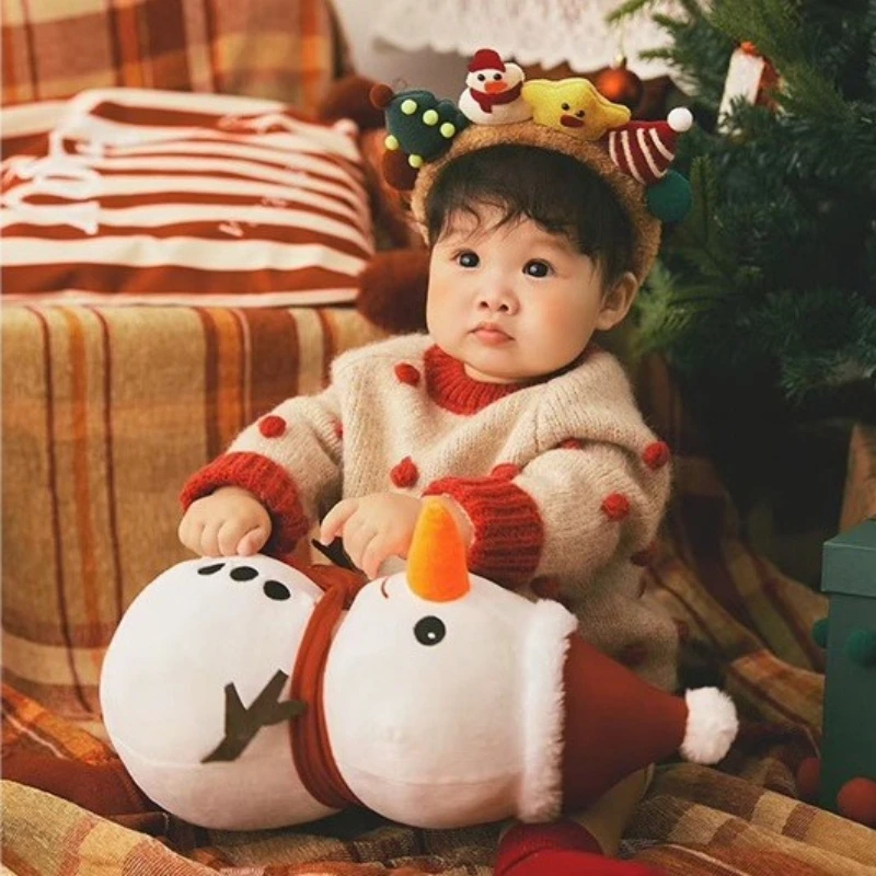 

Christmas snowman theme baby hundred day photo costume props baby one year old photo art studio childrens photography 신생아