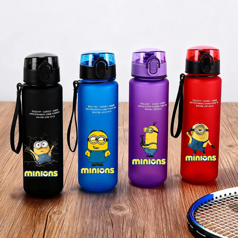 

650ML Minions Large Capacity Water Cups Cartoon Anime Water Bottles Outdoor Leak Proof Sports Cup Home Kettle Birthday Gift 2026