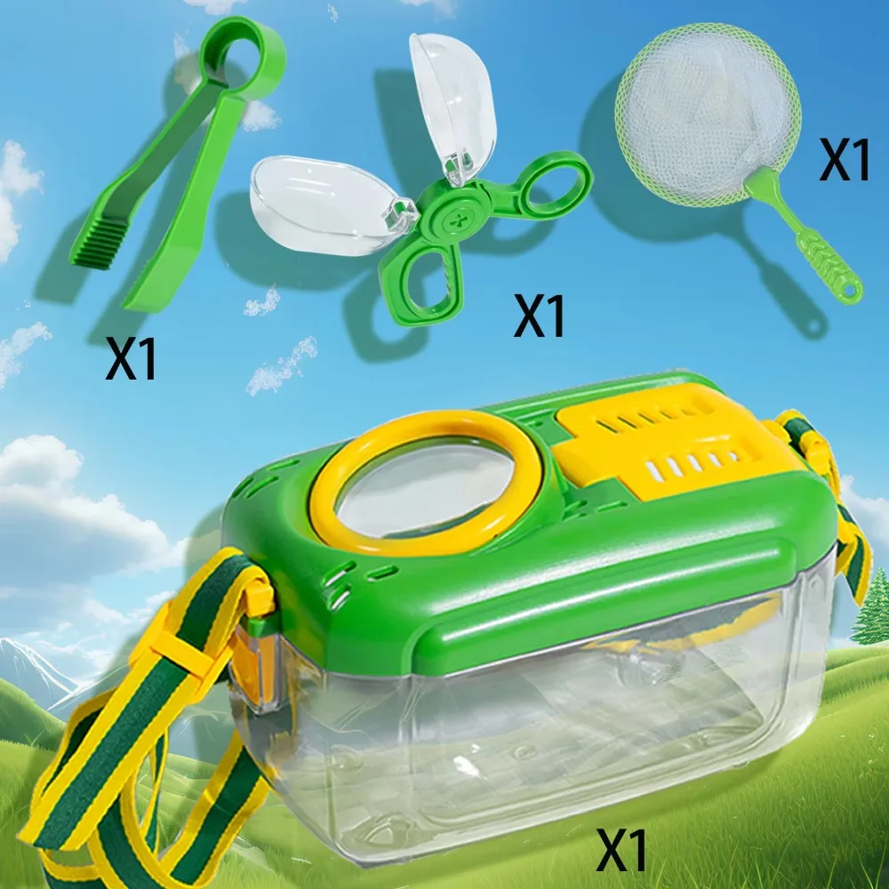 

Students Vest Hat Outdoor Insect Exploration Explorer Costume Camping Outdoor Adventure Tools Explorer Kit with Magnifying Glass