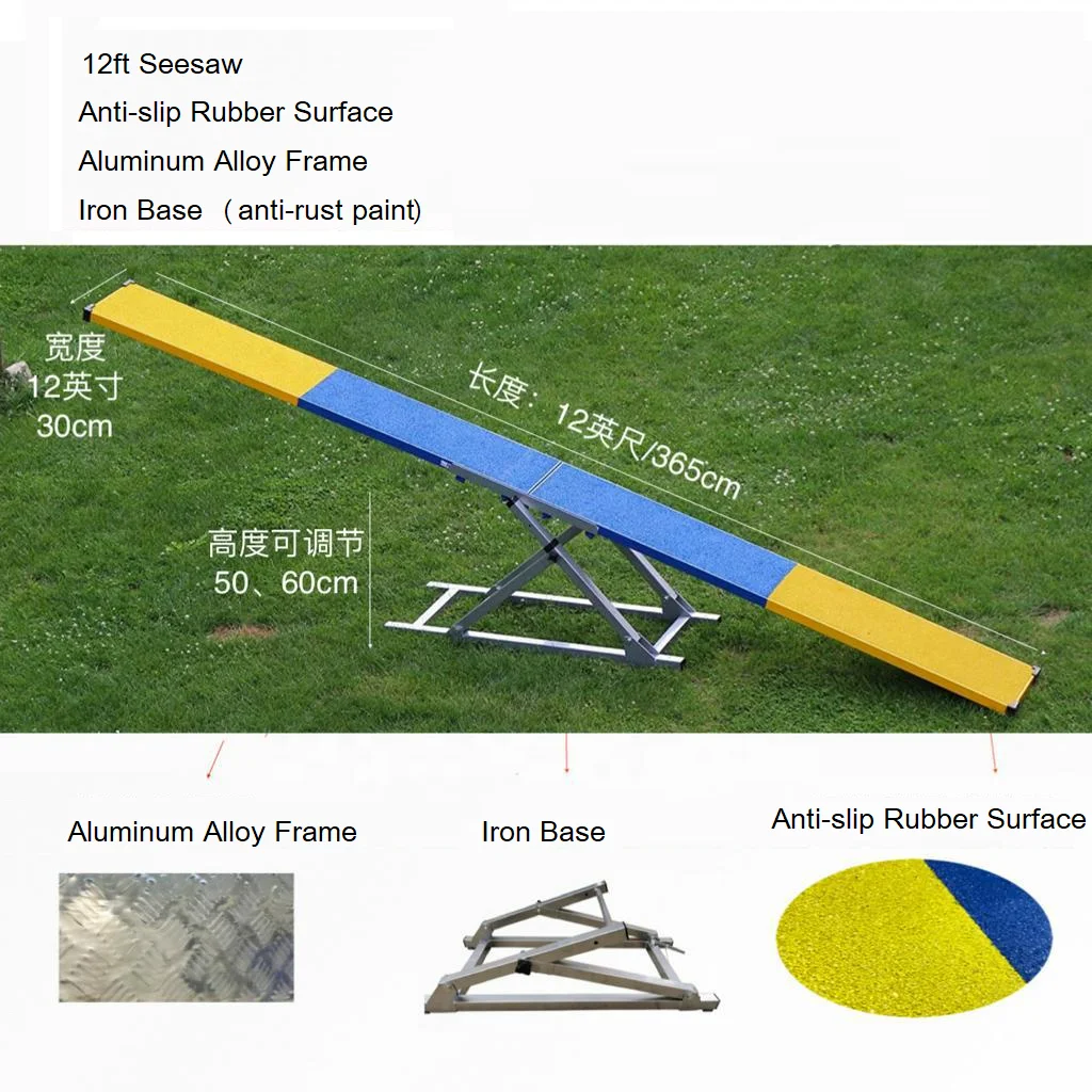 FCI Dog Seesaw Teeter Agility Set Obstacle Equipments Training Competition Dog Training Equipment