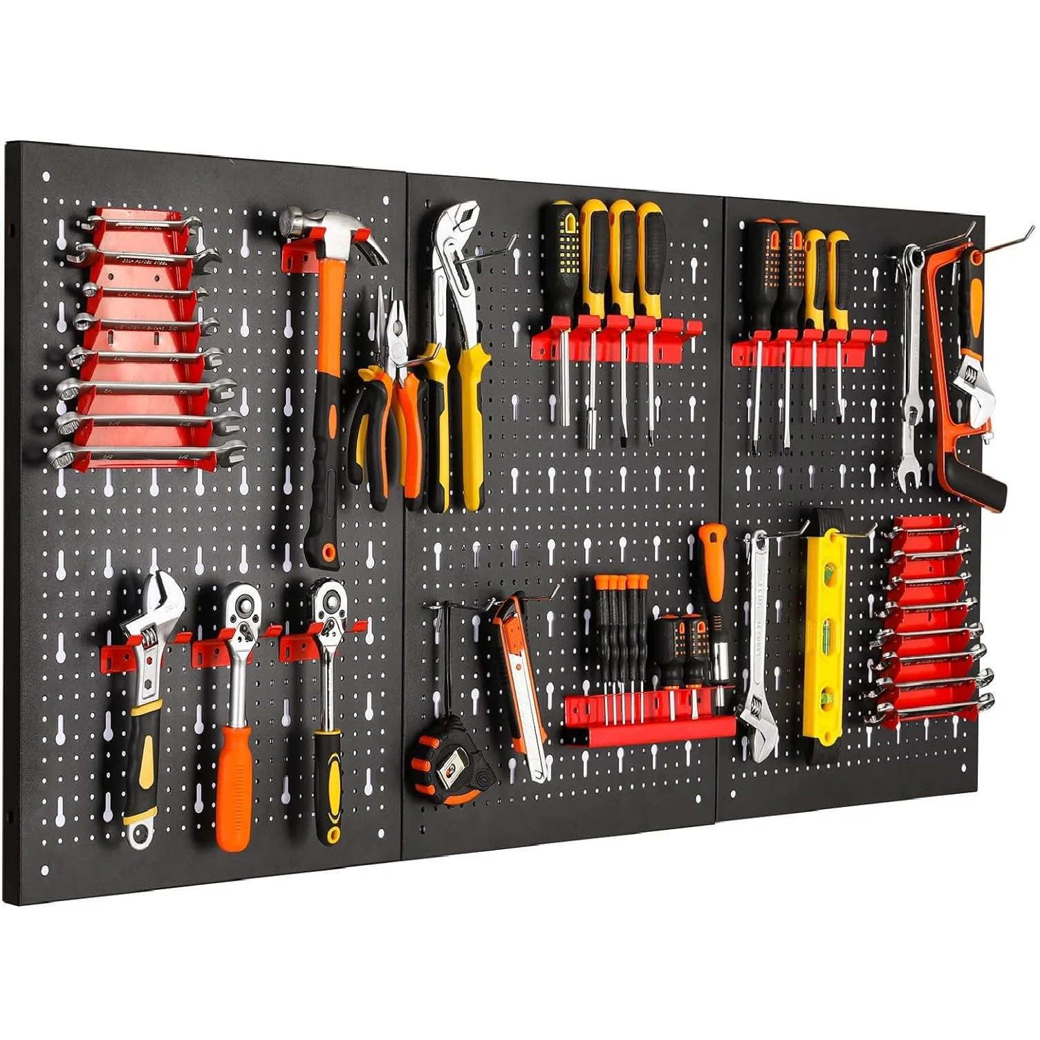 أدوات معدنية ثقب الحائط أدوات ورشة عمل الحائط حامل هوك 17 أجزاء 120x60x2 سنتيمتر #1