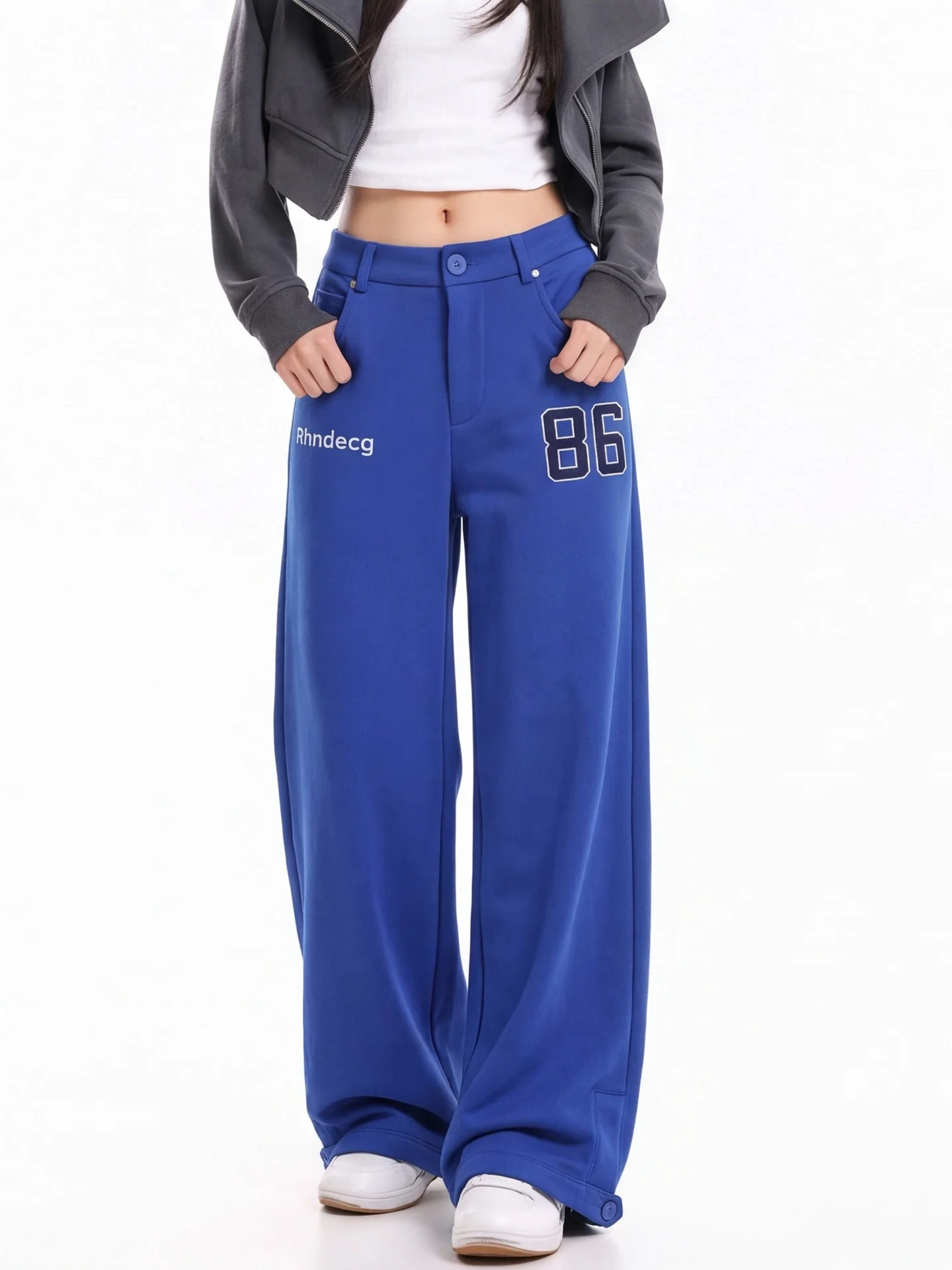 American Style Casual Wide Leg Sport Pants Women's Loose Sweatpants Street Style Ant 2026 New Fashion Straight Tube Pants