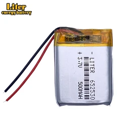 (envío gratis)3.7V 652530 Calidad de los productos de la calidad de la batería del polímero de iones de litio de 500mAh de la autoridad de la certificación del CE FCC ROHS