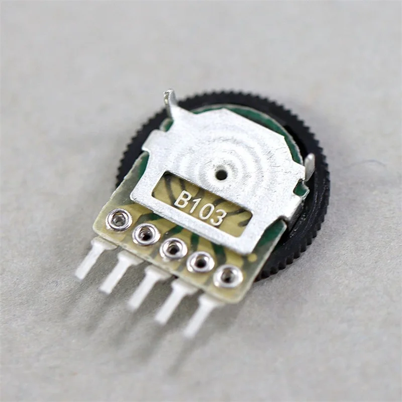 10PCS  Dial 50K10K1K2K5K100K 16*2MM double dial potentiometer gear potentiometer