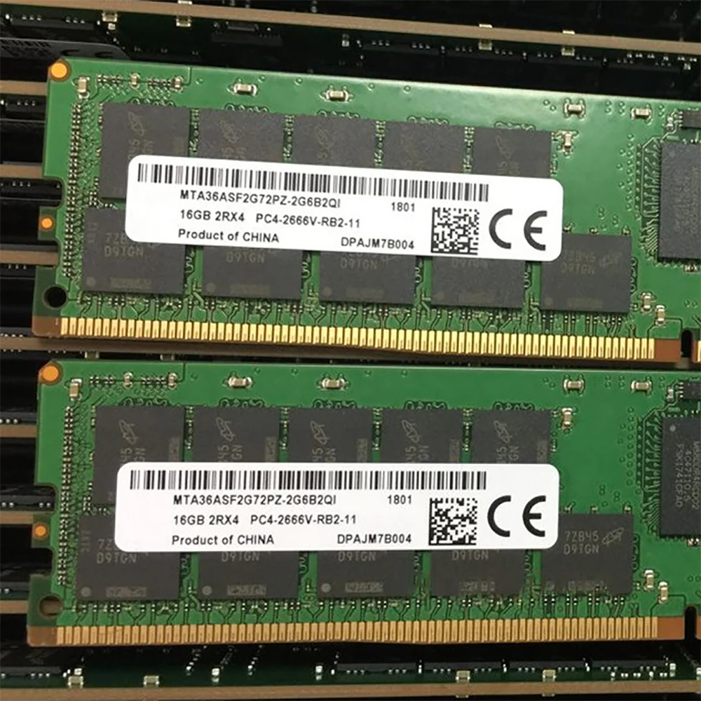 1PCS RAM 16GB PC4-2666V-RB2 For MT Server Memory MTA36ASF2G72PZ-2G6B 16G 2RX4 DDR4 2666