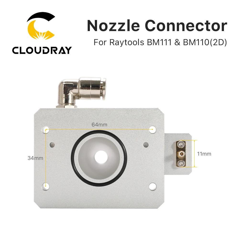 Imagem -03 - Cloudray-conector do Bocal para a Máquina de Corte Cabeça do Laser de Raytools Bm111 Bm110 Bm110 2d Laser da Fibra 1064nm
