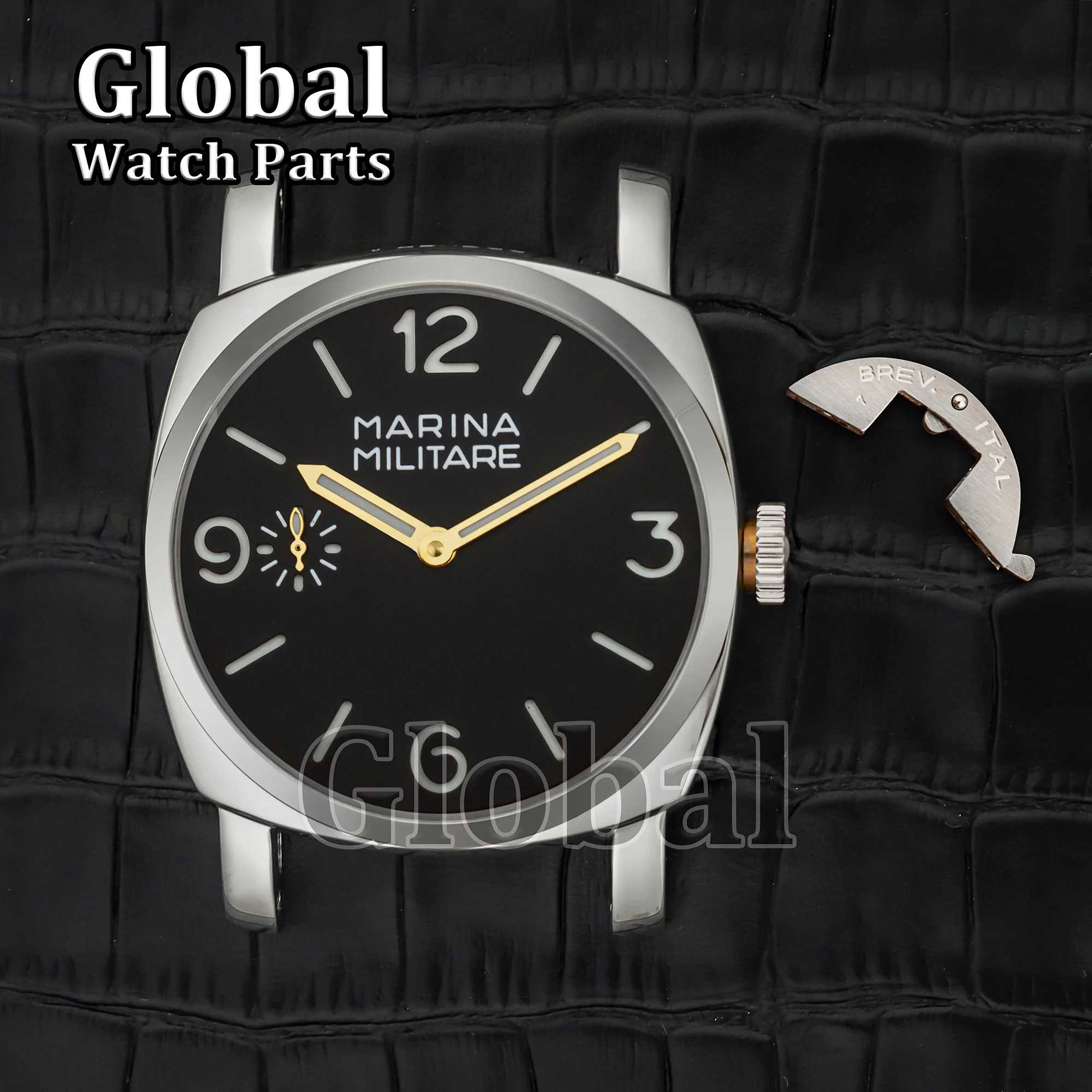 

for PAM 6152 High Quality Stainless Steel Case Dial Luminous Hands Applicable ETA 6497/6498/ST3600 Mechanical Movement