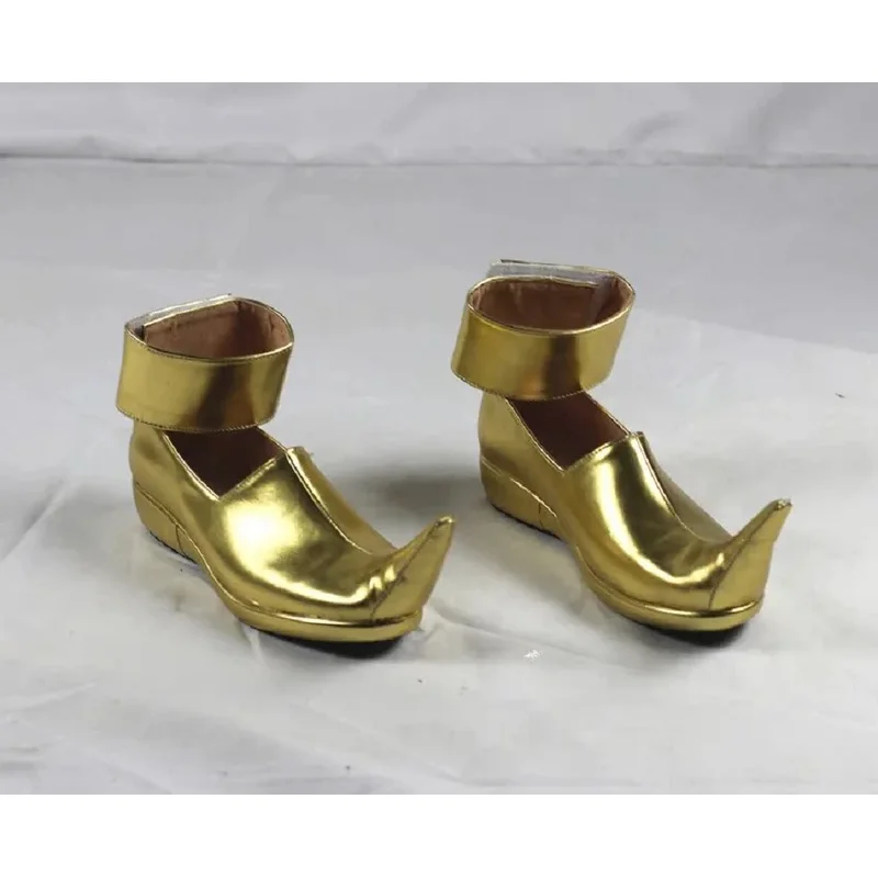 

OP A3 Tenma Sumeragi Cosplay Costume Shoes Gold Handmade Faux Leather Boots 96,;[69