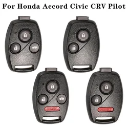 Para Honda Accord Civic CRV Pilot 2003-2013, 2 2 + 1 3 + 1 botones, carcasa para llave de coche remota con almohadilla de goma
