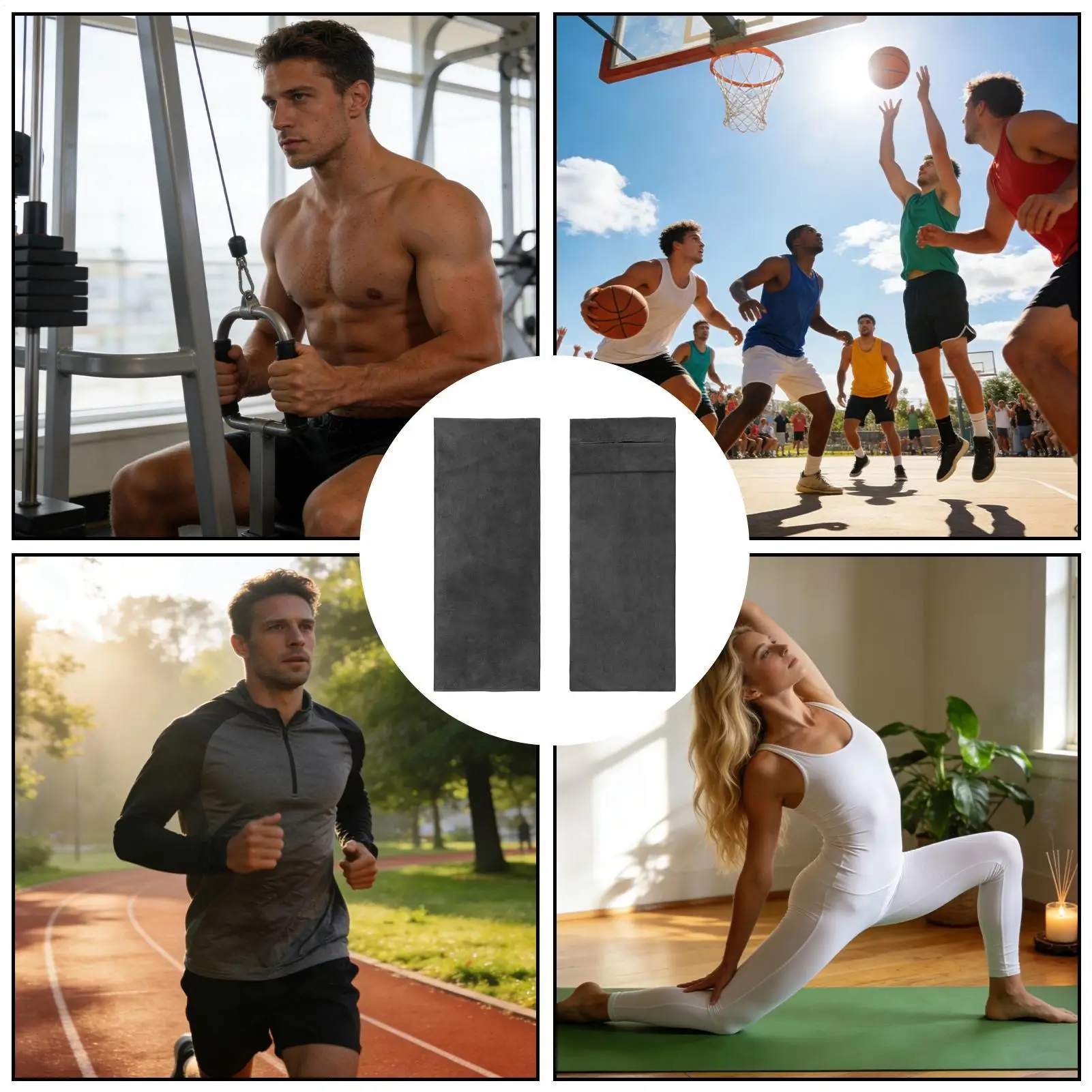 Microfiber Workout Towels - Quick Dry, Highly Absorbing, Odor-Free, for Men & Women -Odor-Resistant Gym & Sweat Sports Towel