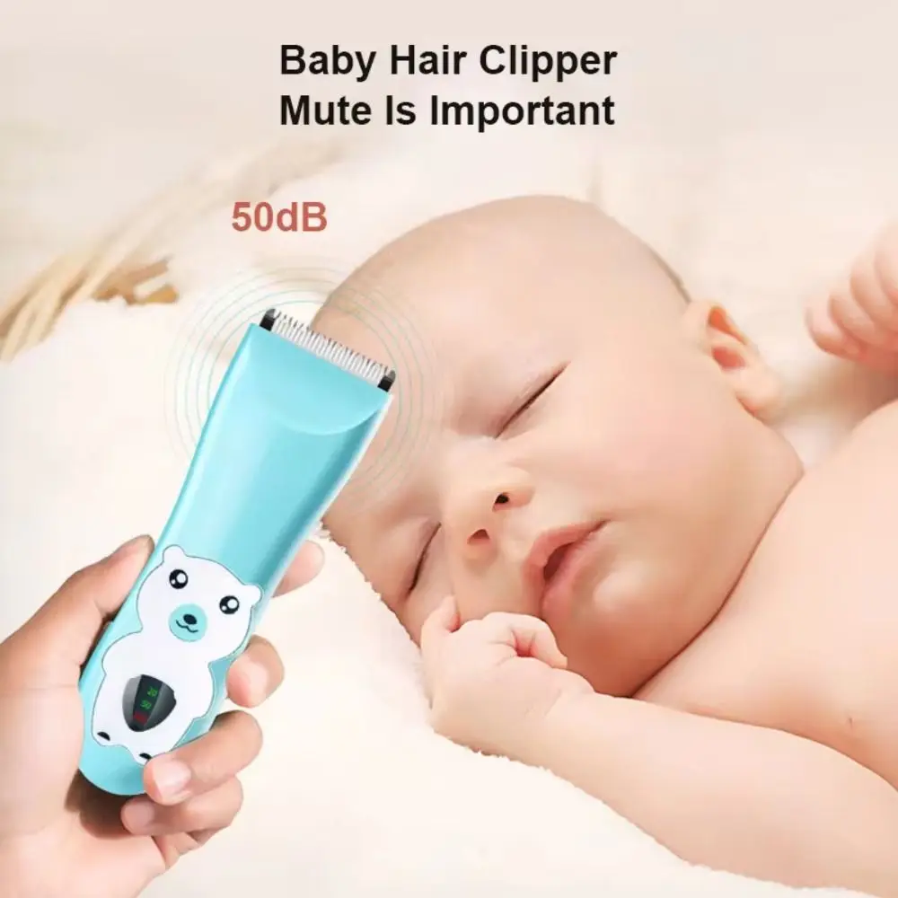 Stille Baby Haars ch neider Keramik klinge Digital anzeige USB elektrische Haars chneide maschine Kinder pflege tragbare Haarschnitt maschine Baby pflege